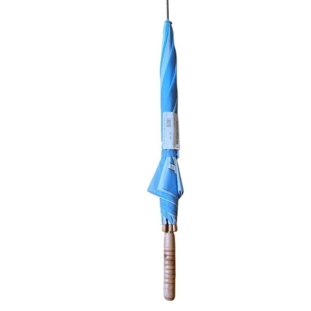 North Carolina Tar Heels UNC Golf Umbrella‎ Light Blue White Wood Handle